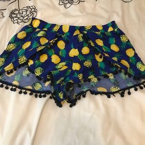 Pineapple Pom Pom Shorts